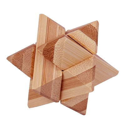 Casse-Tête Cube Diamant en Bambou