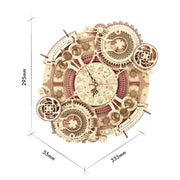 Dimensions horloge en puzzle 3d en bois