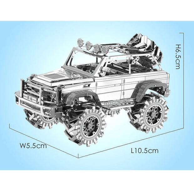 Dimensions gros suv en métal puzzle 3d voiture