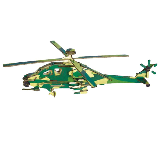 Hélicoptère Apache en Bois pour Enfant en Puzzle 3D – Planète Casse-Tête