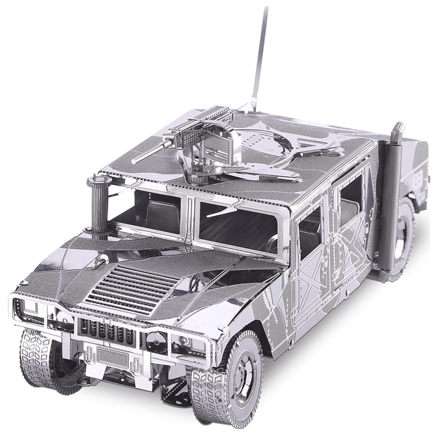 Hummer en haut militaire 4x4 en puzzle 3d en métal