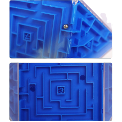 labyrinthe 3D bleu à faces avec boule zoom