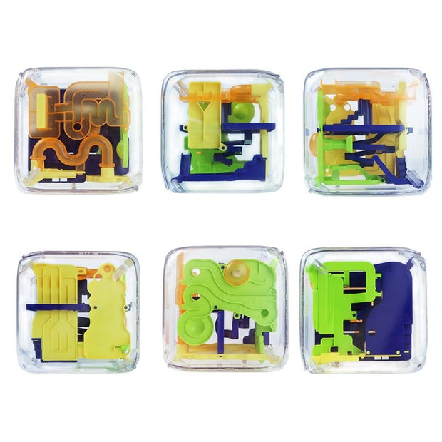 Cube de labyrinthe 3D à bille | Vert