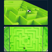 labyrinthe 3D vert à faces avec boule zoom