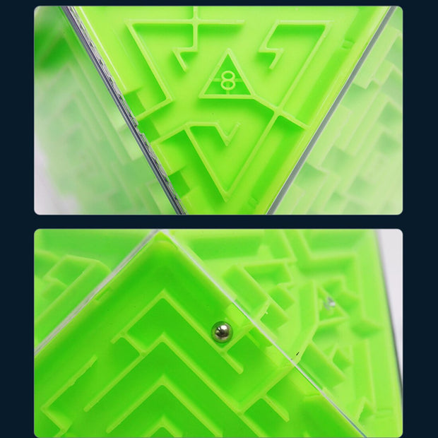 labyrinthe 3D vert à faces avec boule zoom 2