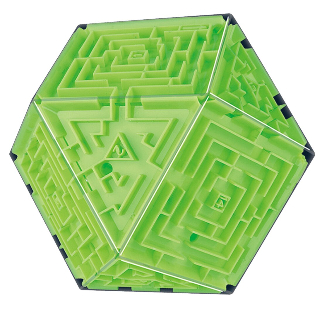 Labyrinthe 3D Vert à Faces avec Boule – Planète Casse-Tête