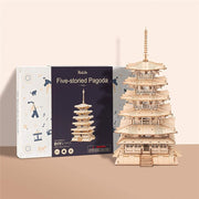 la pagode en puzzle 3D en bois boite