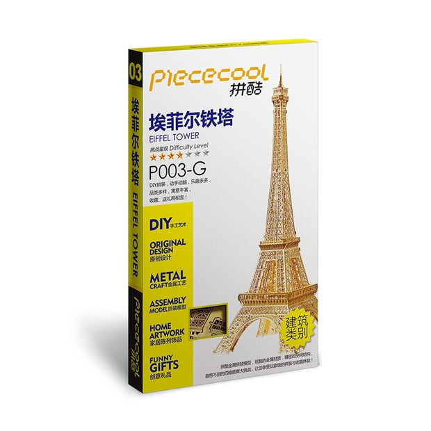 Tour Eiffel en Kit - Puzzle 3D Or boite