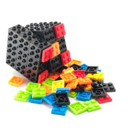 Rubik Cube 3x3 en Bloc de Construction decomposé