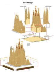  la Sagrada Familia à Barcelone – le monument en Puzzle 3D Montage