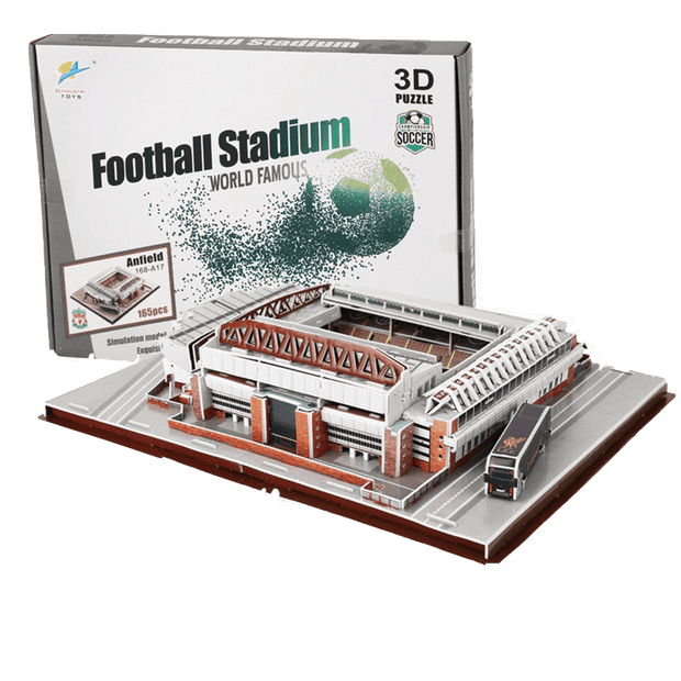 Anfield de Liverpool en stade de foot en puzzle 3D