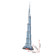 la tour Burj Khalifa en puzzle 3D monument Dimensions