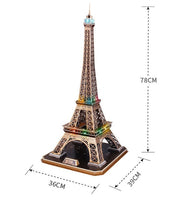Tour Eiffel à Led de 78cm en Puzzle 3D Dimensions