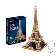 Tour Eiffel à Led de 78cm en Puzzle 3D Ensemble